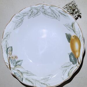 Charter Club Summer Grove 8 1/2 " Round Vegetable Bowl Pear Design Vintage